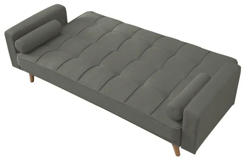 Rozkładana sofa oliwkowoszara NESTOR VELVET