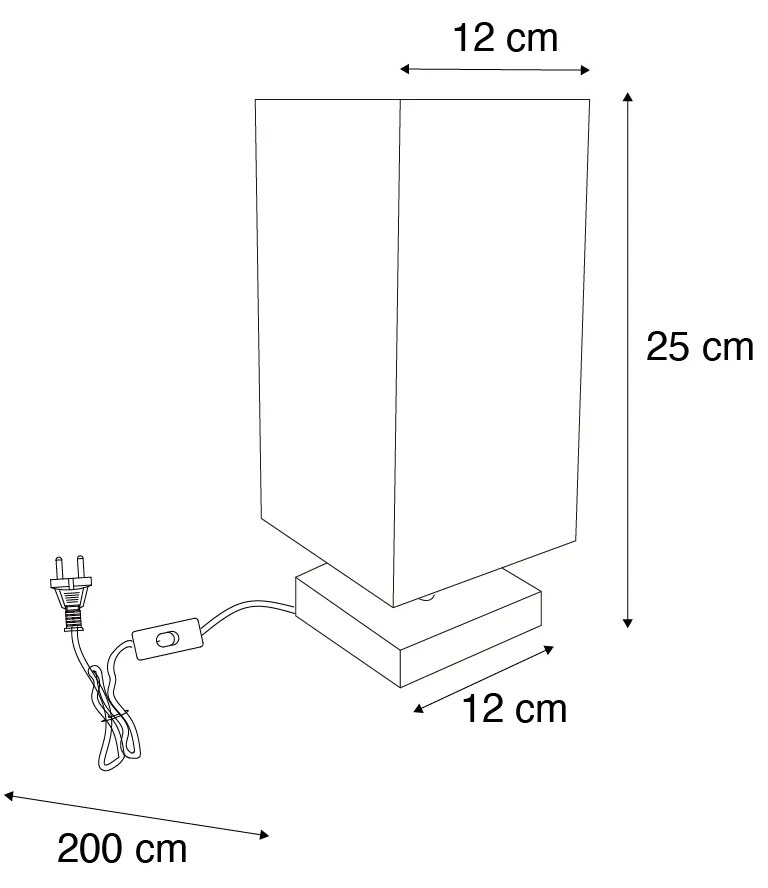 Nowoczesna lampa stołowa czarna ze stalą - Milo