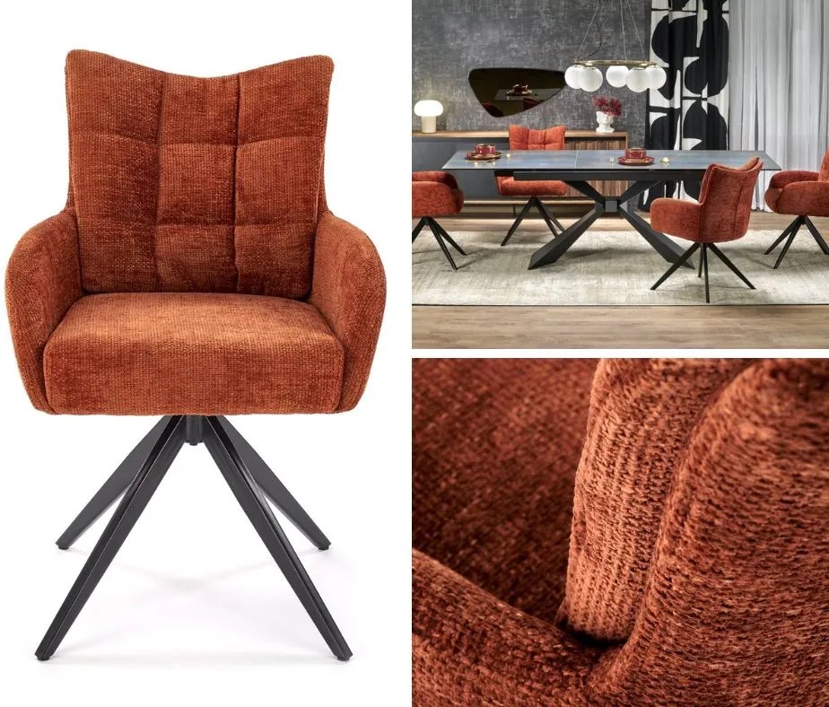 Obrotowy fotel do jadalni K540 Halmar