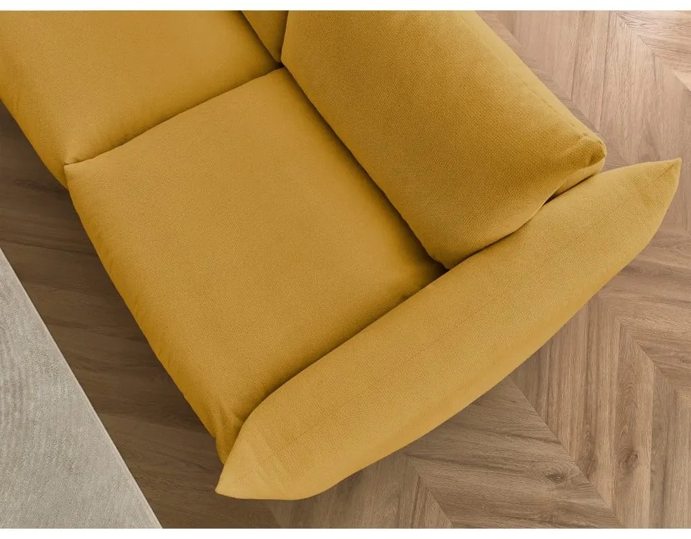 Żółta rozkładana sofa 214 cm Ernest – Bobochic Paris