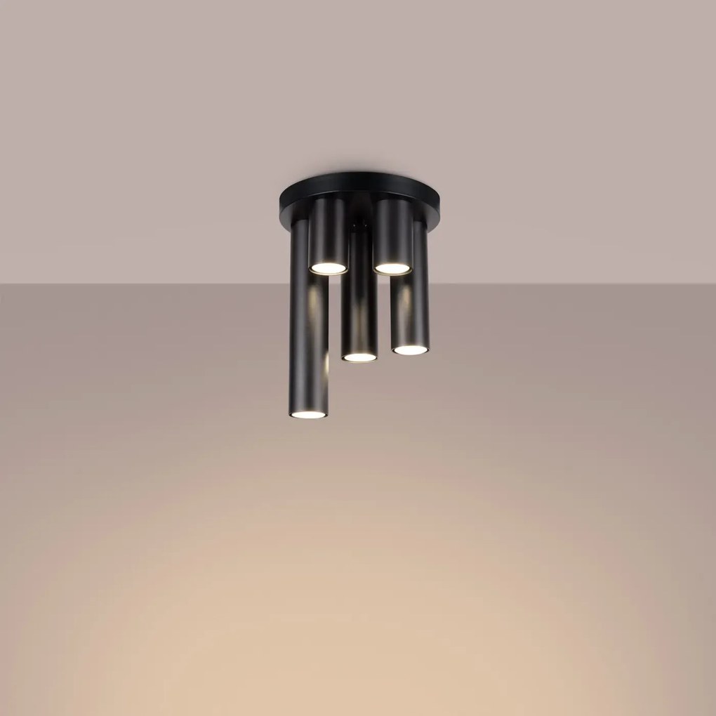 Plafon LAGOS 5P czarny SOLLUX  LIGHTING