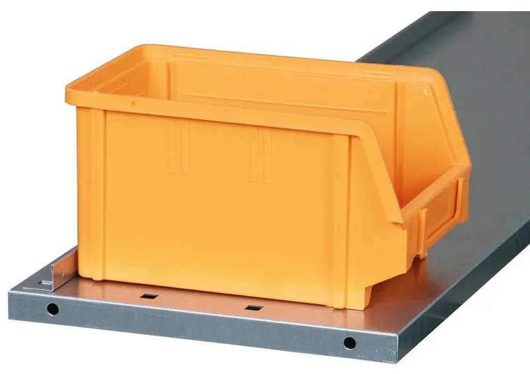 Regał z plastikowymi pojemnikami BASIC - 800 x 400 x 920 mm, 18x B, 4x C