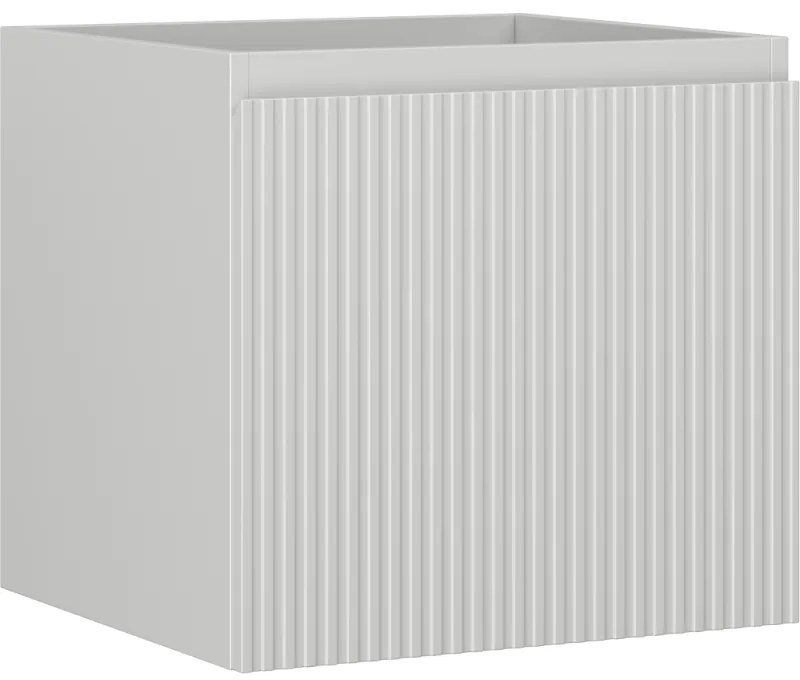 Mexen Rivel szafka łazienkowa podumywalkowa 50 cm, 1 szuflada, ryflowana , szara mat - 91A20-05047-1-BF62