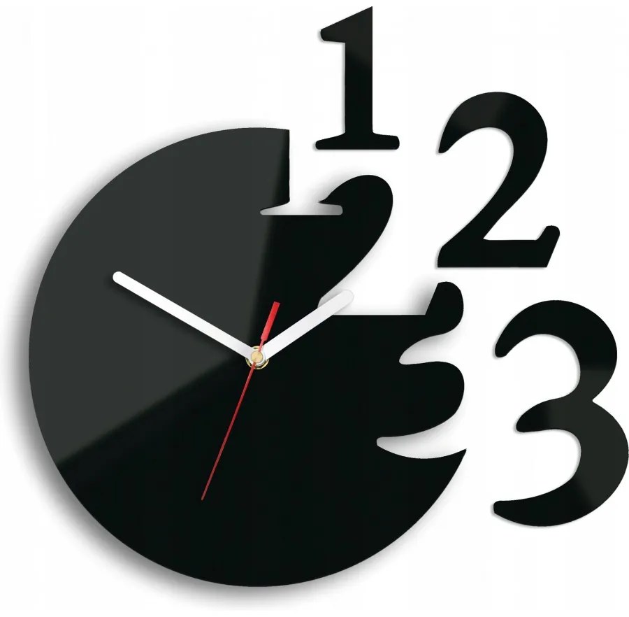 Zegar ścienny okrągły z cichym mechanizmem na ścianę akrylowy efektowny