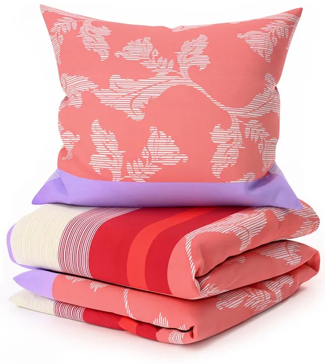 PrzytulneMieszkanie.pl PrzytulneMieszkanie.pl Pościel z bawełny Renforcé IMARA czerwona Rozmiar pościeli: 2 szt 80 x 80 cm | 200 x 200 cm