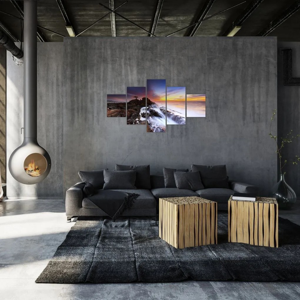 Obraz góry we mgle (125x70 cm)