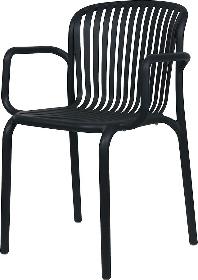 Plastikowe krzesło do ogrodu Brene, z podłokietnikami