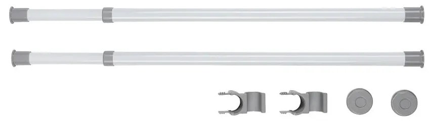 Zestaw 2 teleskopowych drążków na ubrania Wenko Herkules, dł. 75-120 cm