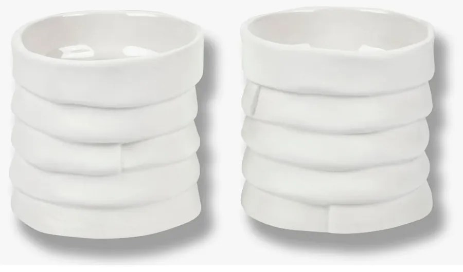 Porcelanowe świeczniki zestaw 2 szt. Ribbon – Mette Ditmer Denmark