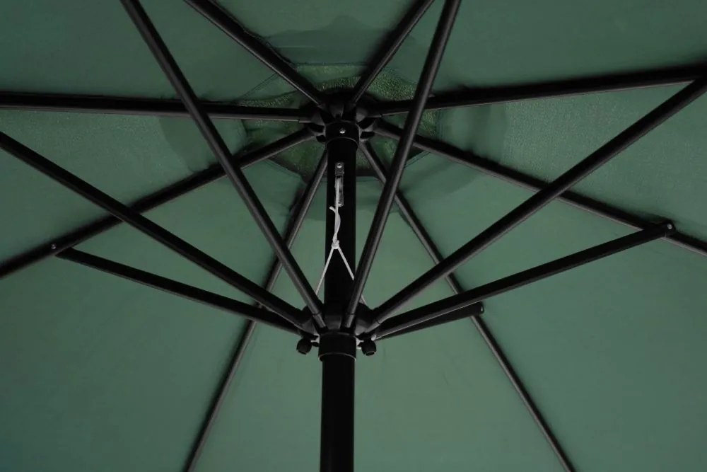 Regulowany, składany parasol ogrodowy SL-UM003B łamany, zielony, 3 m