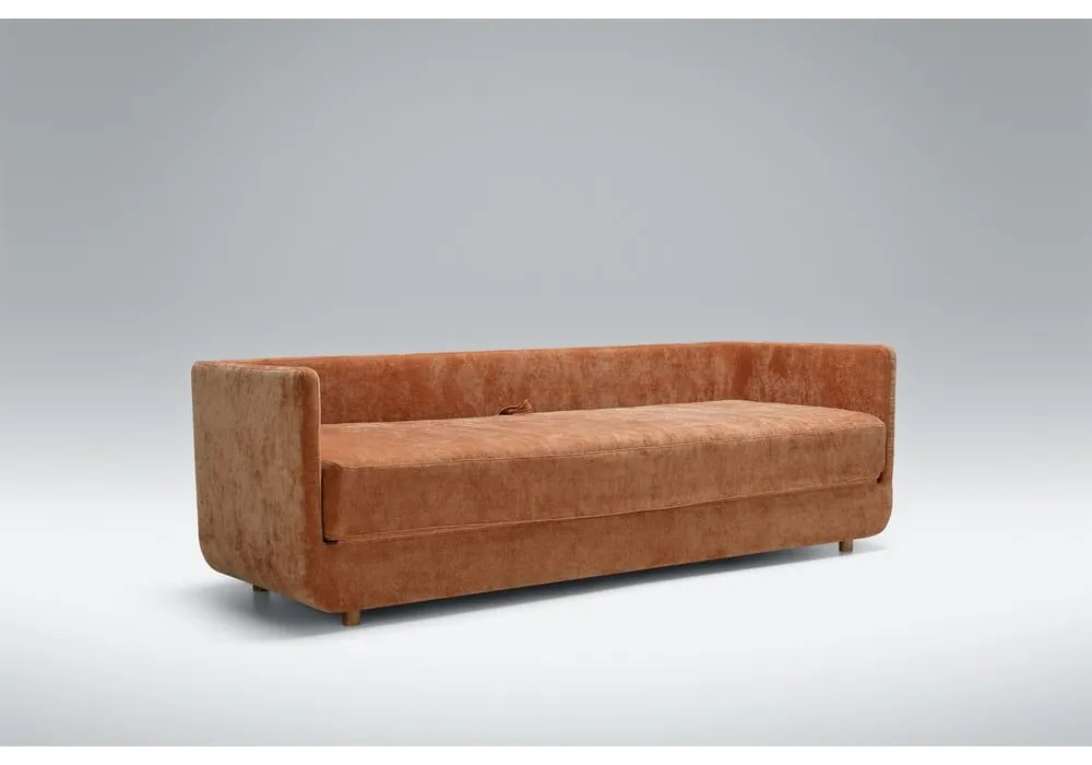 Pomarańczowa rozkładana sofa 214 cm Stiny – Sits