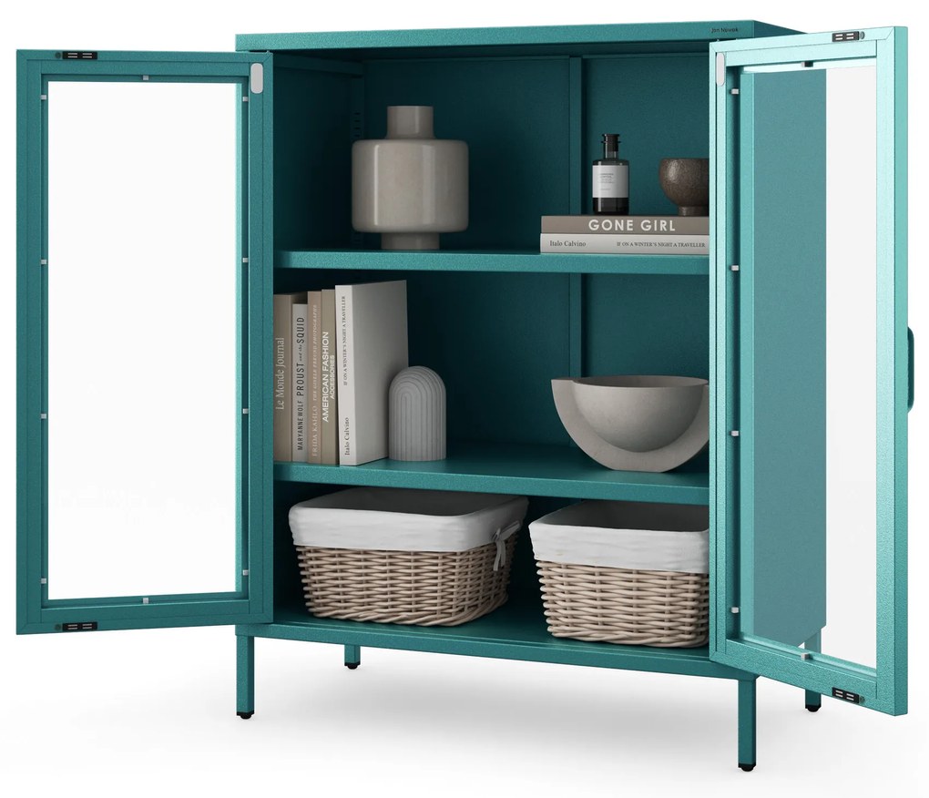 Witryna przeszklona niska morska: Modern GINA, 800 x 1015 x 400 mm