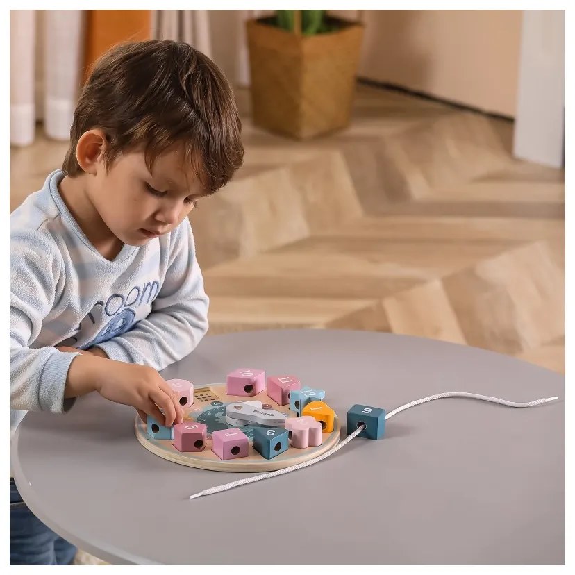 Viga polarb sorter kształtów zegar nawlekanka montessori