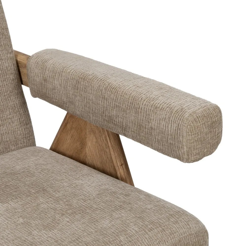 Beżowa sofa z tkaniny szenilowej 134 cm Rest – Ixia