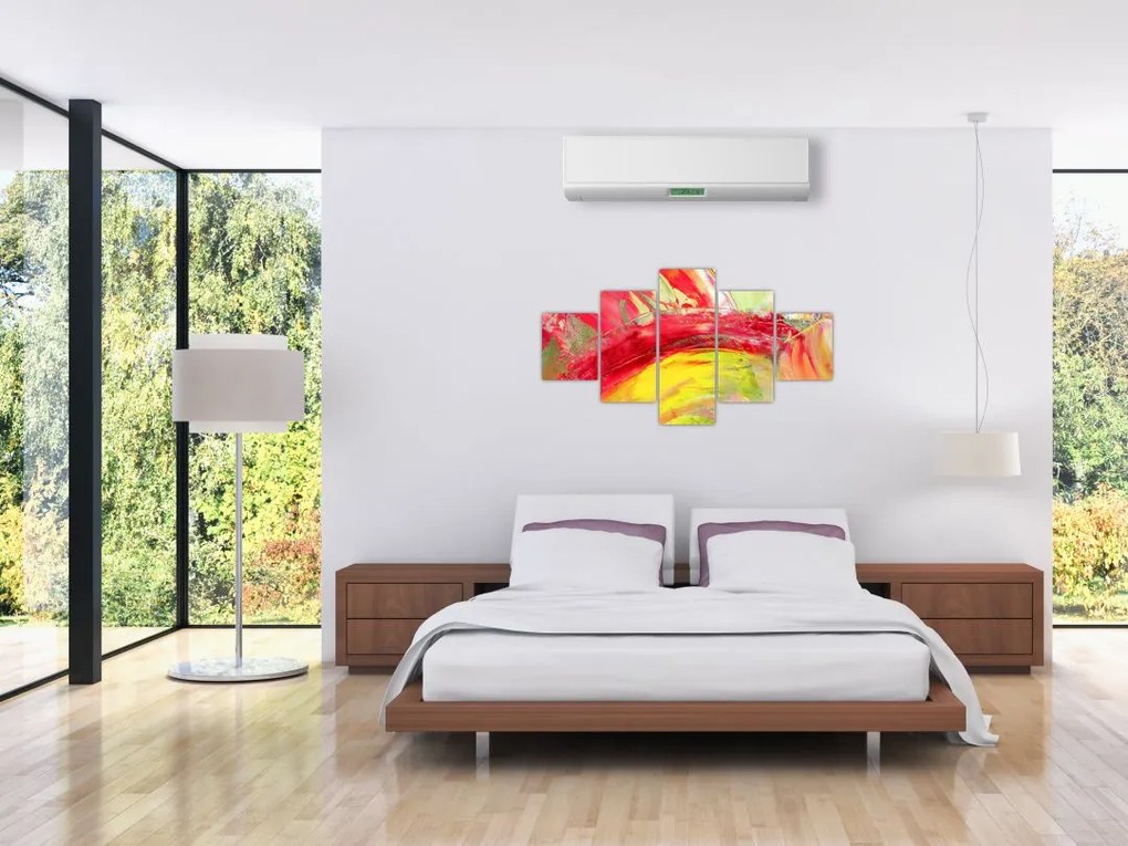 Obraz abstrakcji - malarstwo (125x70 cm)