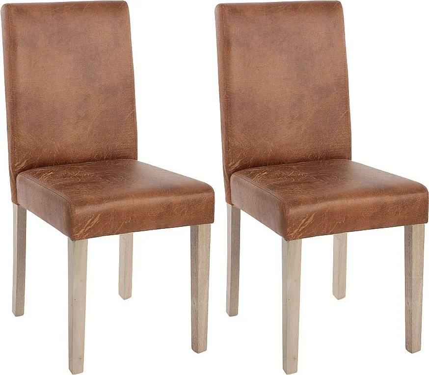 Krzesło do pisania Littau (zestaw 2 sztuk),  tkanina, imitacja zamszu, konstrukcja nóg - dąb