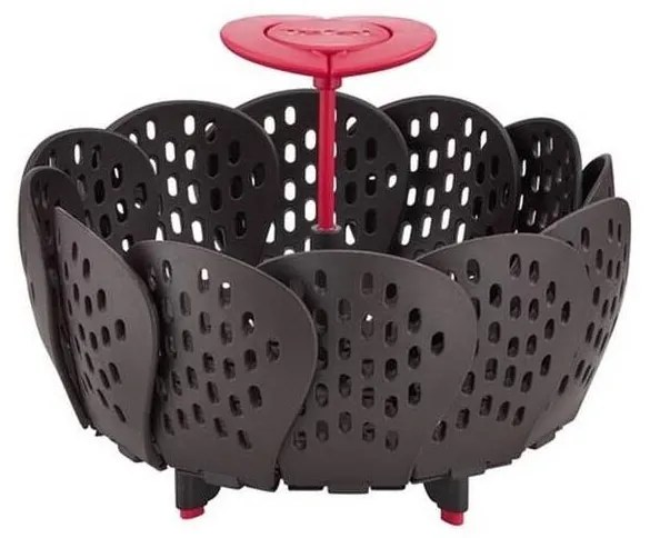 Tefal - Koszyk do gotowania na parze INGENIO czarny/czerwony