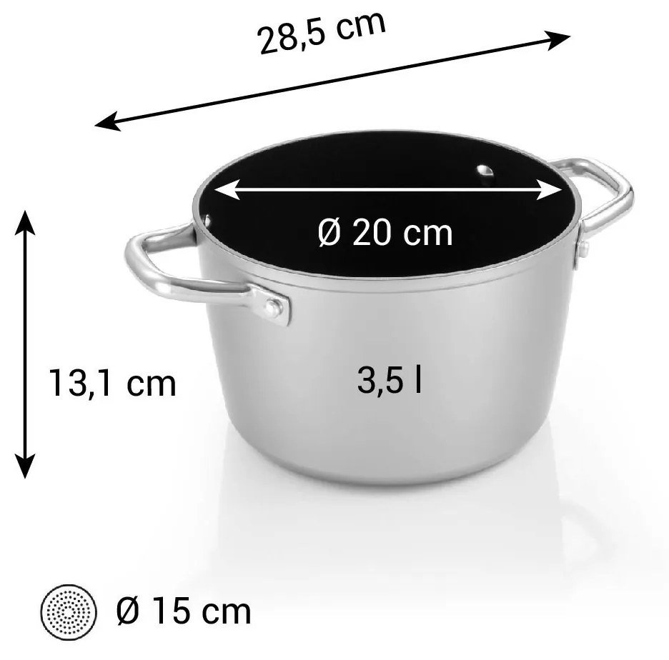 Tescoma Garnek GrandCHEF+ średnica 20 cm, 3,5 l, śred. 20 cm