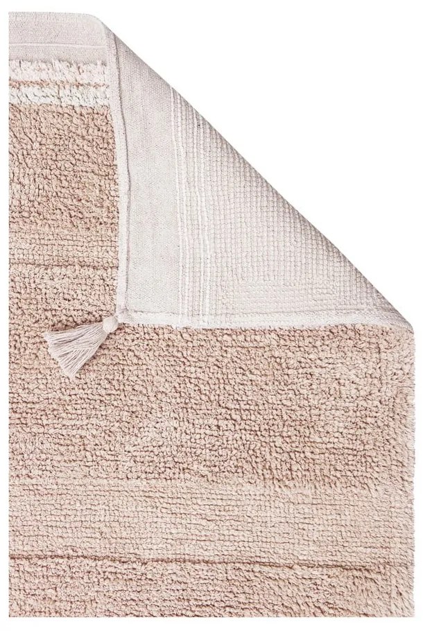 Jasnoróżowy bawełniany dywan tkany ręcznie odpowiedni do prania 120x160 cm Bloom Rose – Lorena Canals