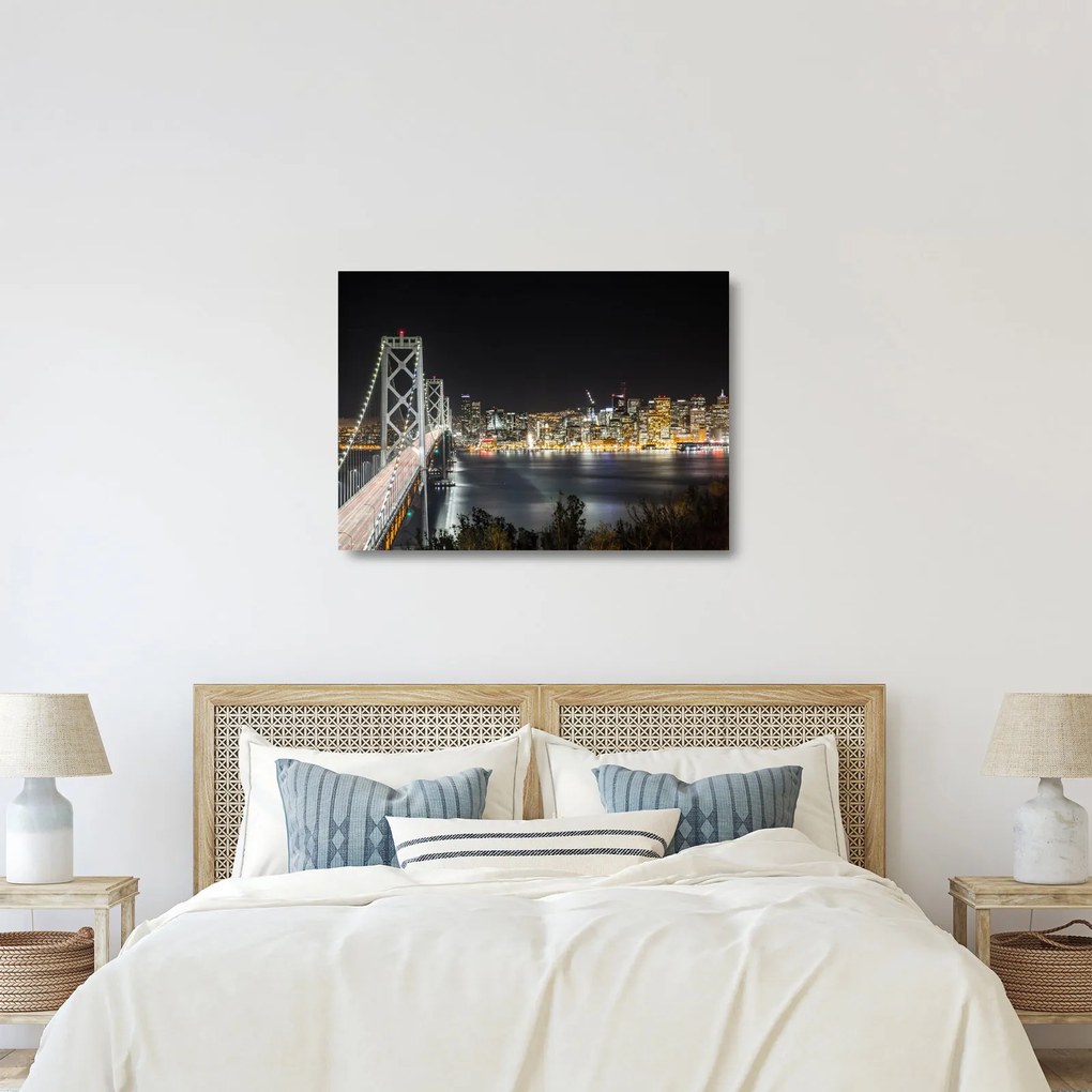 Obraz na szkle - Brooklyn Bridges i Nowy Jork (70x50 cm)
