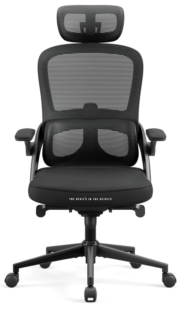 Fotel biurowy, ergonomiczny Diablo V-Light, czarny