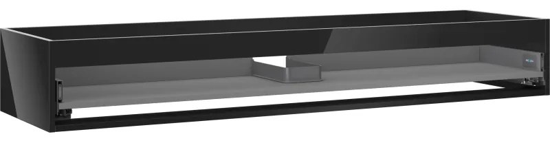 Mexen Box-A korpus szafki podumywalkowej 160 cm, 1 szuflada, czarny połysk - 91AX0-1600-235-1-70