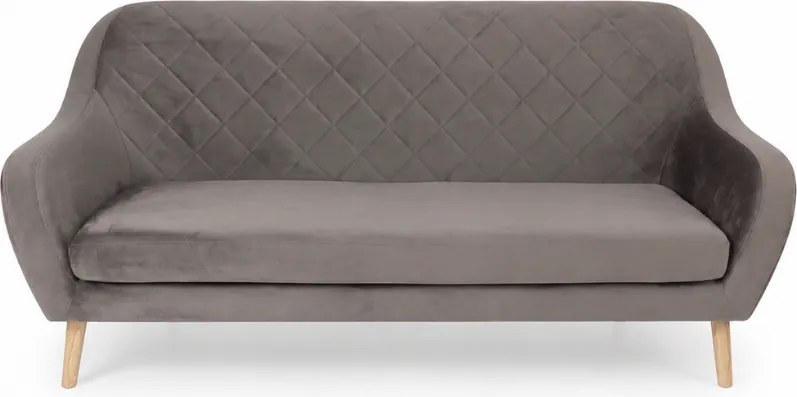 Szara 3-osobowa sofa CORANTI VELVET