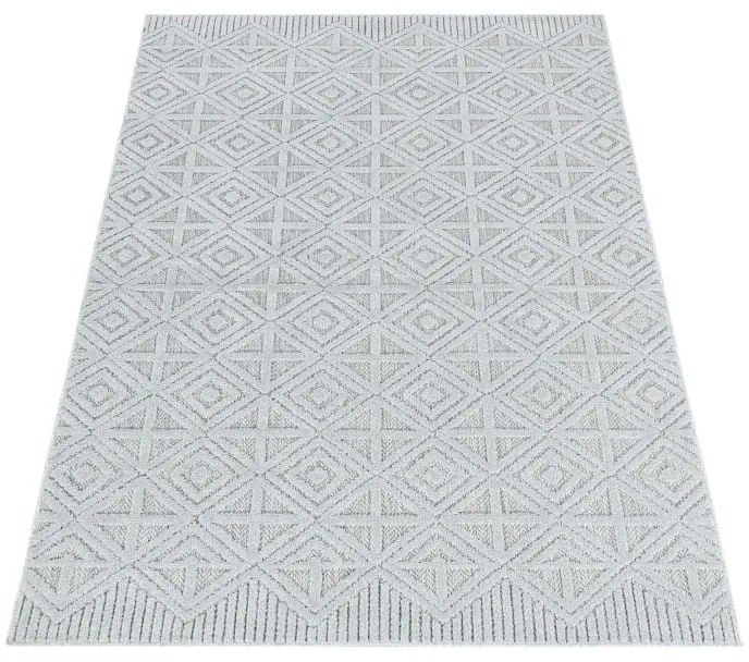 Dywan sznurkowy Bahama ornament kremowo-szary 200 cm x 290 cm