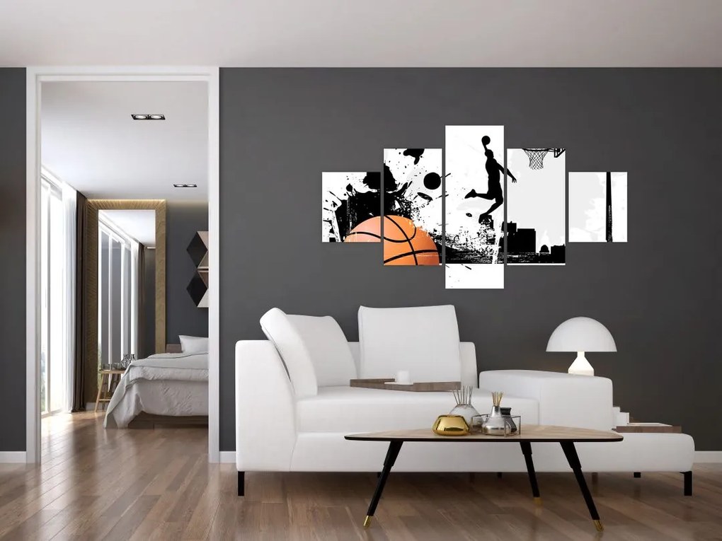 Obraz - Koszykarz (125x70 cm)