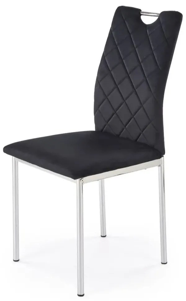 Krzesło tapicerowane K578 VELVET czarne HALMAR