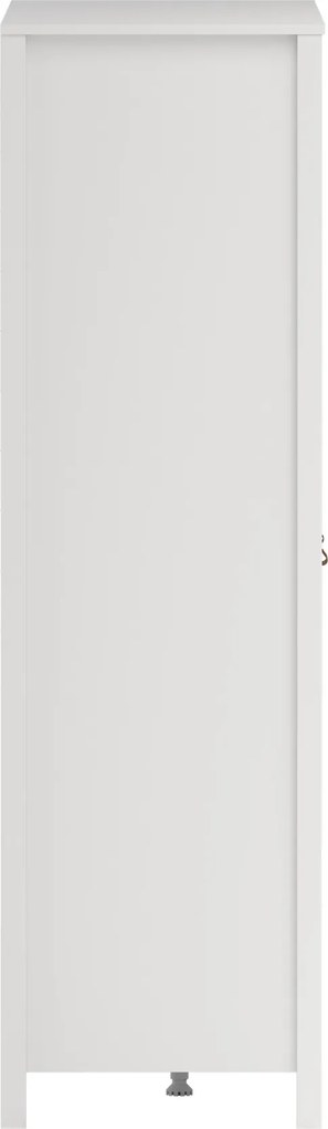 Trzydrzwiowa szafa z lustrem i szufladami Madrid, biały mat