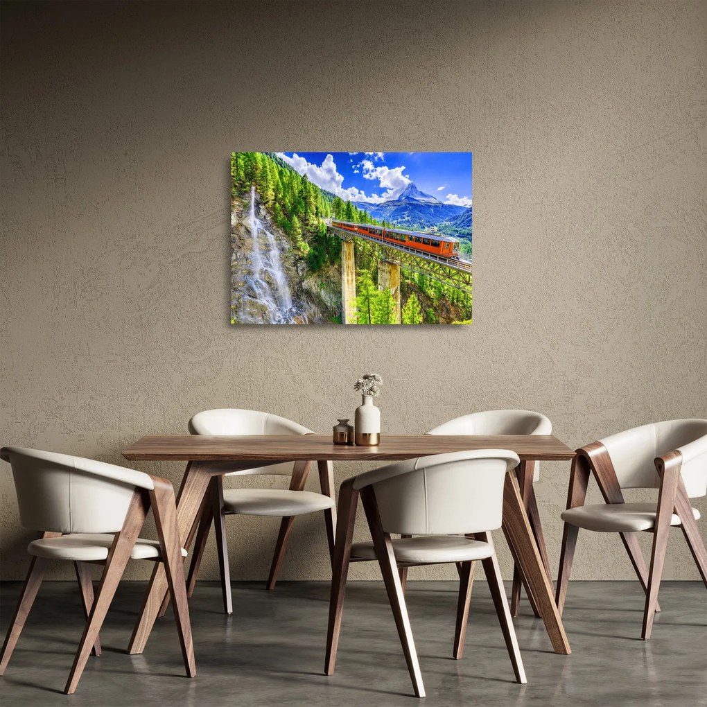 Obraz na szkle - Matterhorn, Zermatt, Wallis, Szwajcaria (70x50 cm)