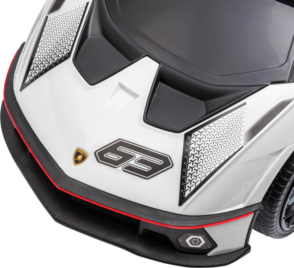 AIYAPLAY Licencjonowany Lamborghini na pedały, samochodzik z efektami dźwiękowymi, zabezpieczeniem przed wywrotką, 67 cm x 28 cm x 38 cm
