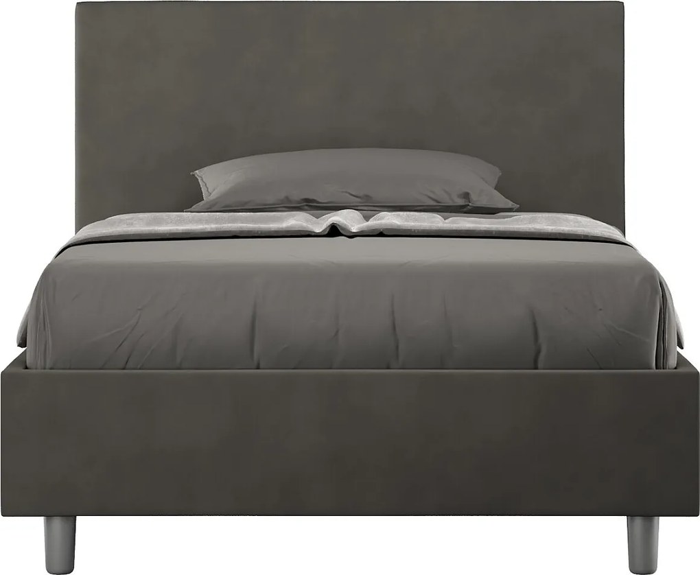 Łóżko bez stelaża tapicerowane 120x210 microfibra szary Adele