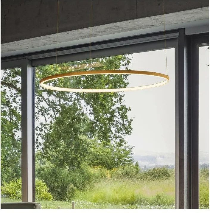 Ideal Lux - LED żyrandol na linkach ORACLE SLIM LED/37W/230V CRI 90 Ø 70 cm złoty