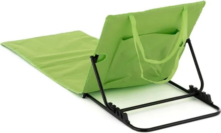 Regulowana mata plażowa z oparciem - zielona