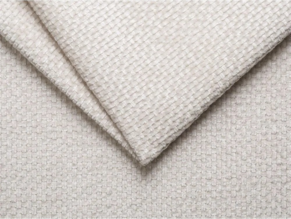 Kremowe tapicerowane łóżko dwuosobowe bez zagłówka 160x200 cm Whale – Micadoni