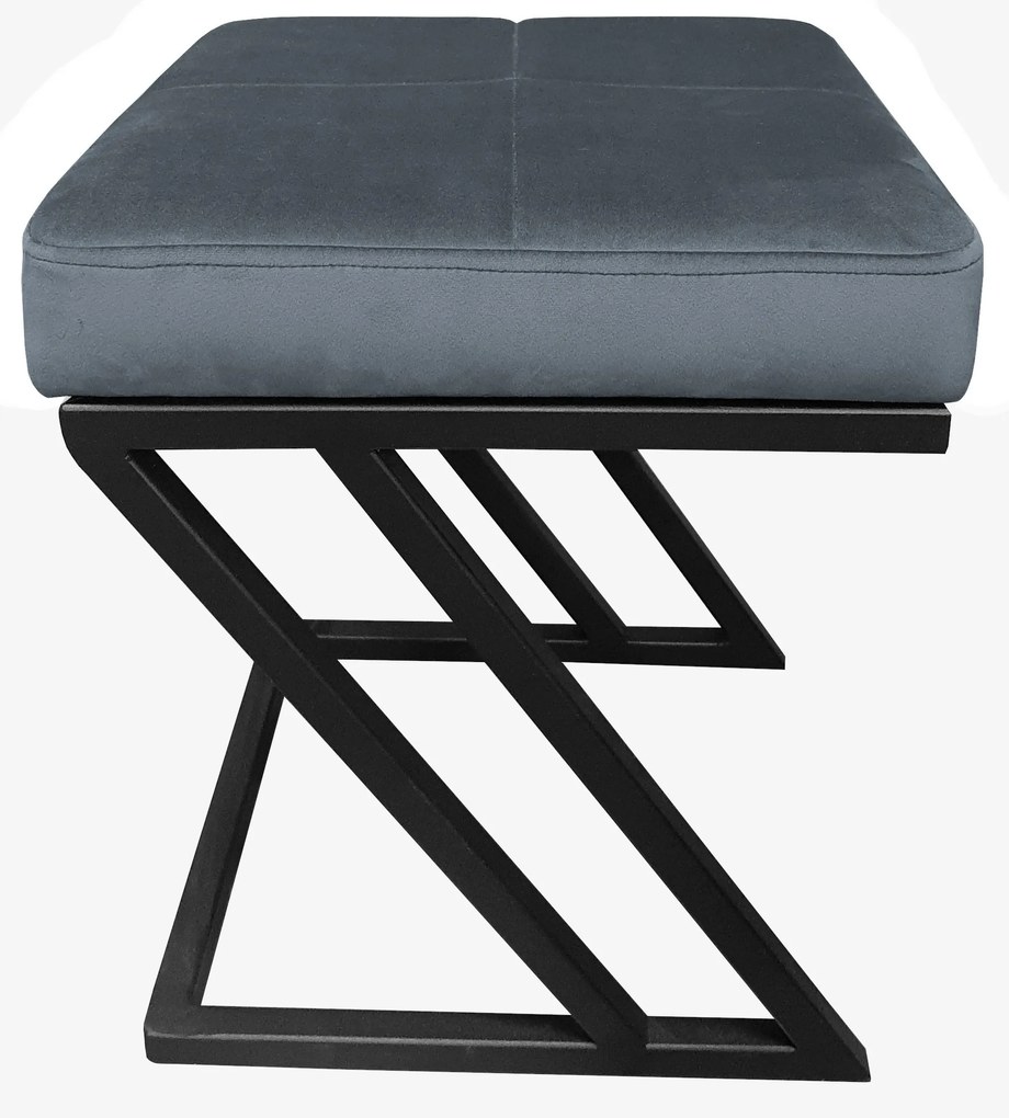 Pufa ZETA LOFT ławka taboret podnóżek metal BL14