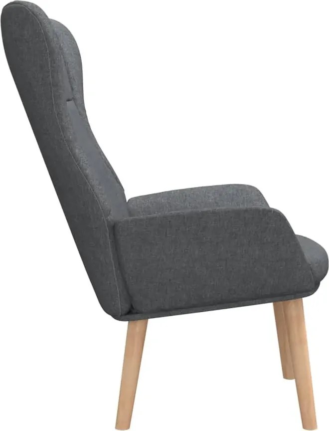 Ciemnoszary tapicerowany fotel wypoczynkowy H3-M80