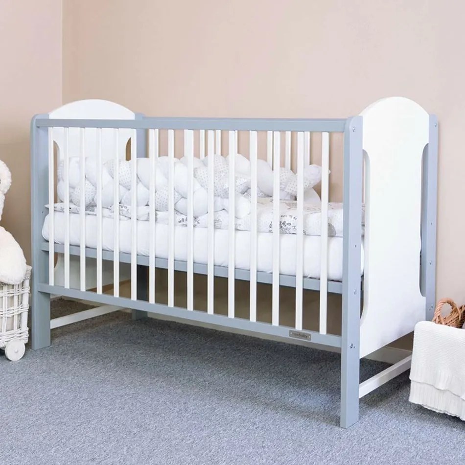 New Baby Łóżeczko dziecięce Elsa, biało-szare