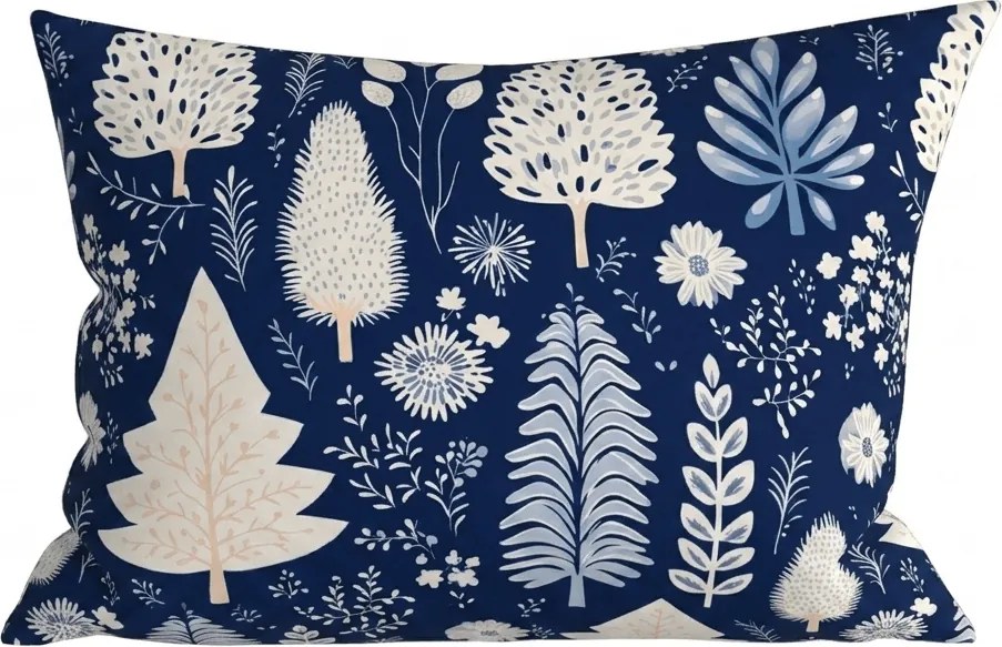 Poszewka na poduszkę z mikrofibry INDIGO BLOOM 50x70 cm, niebieska