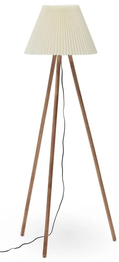 Naturalna lampa stojąca z tekstylnym kloszem (wysokość 149 cm) Benicarlo – Kave Home