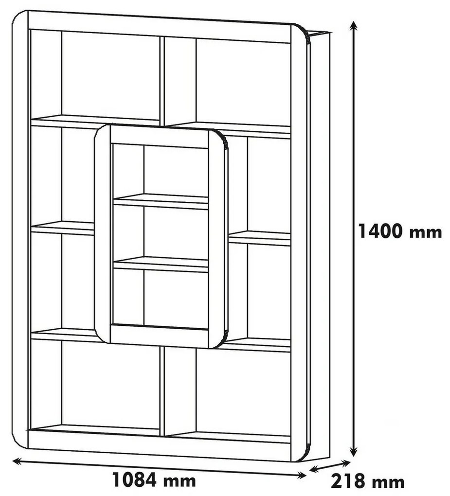 Biblioteczka Orkide White and Walnut