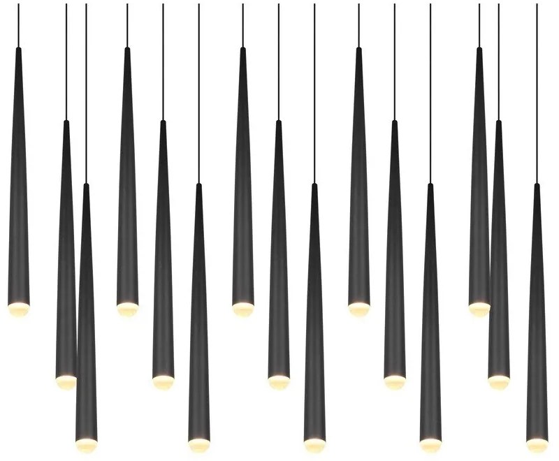 Czarna lampa wisząca LED Cala – Trio Select
