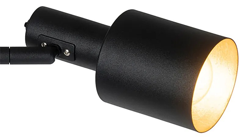 Inteligentna lampa stojąca czarna w komplecie z 2 żarówkami Wi-Fi A60 - Stijn