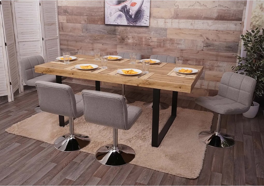 Krzesło do jadalni Cadiz (zestaw 6 sztuk),  jasnoszary