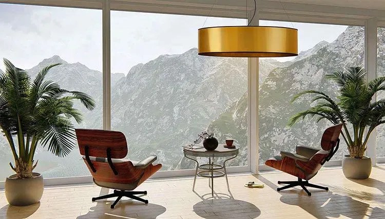 Złota lampa wisząca w stylu glamour 80 cm - EX325 K0-W22