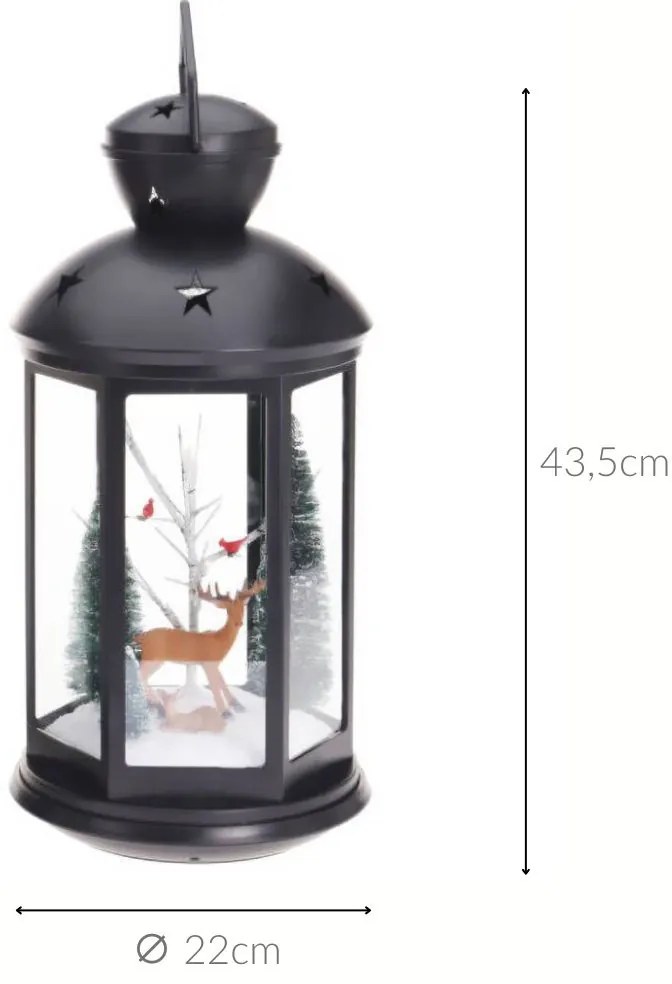 Lampion ze scenką śwąteczną, 43 cm