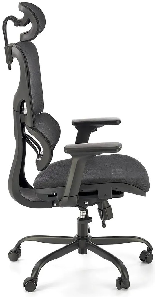 Fotel Obrotowy Czarny Nowoczesny E6-T96