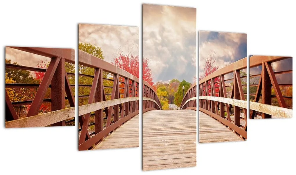 Obraz - drewniany most (125x70 cm)